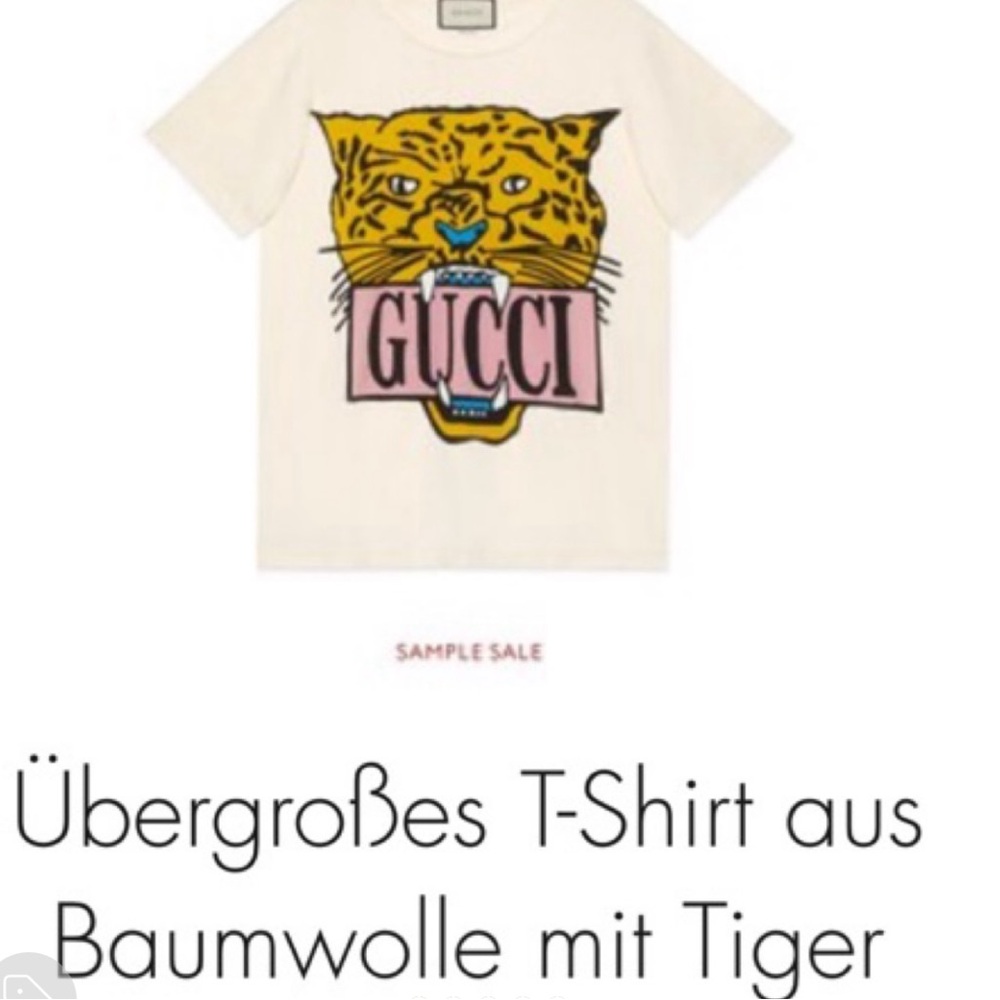 Gucci authentic tiger graphic tee medium